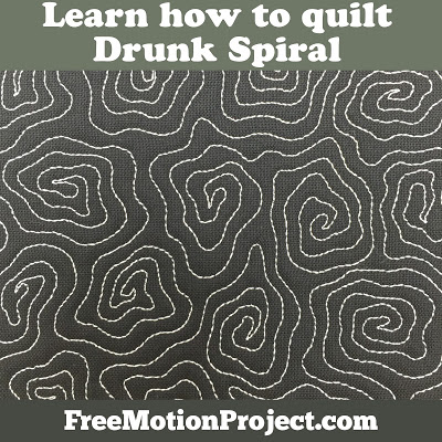 Learn how to quilt Drunk Spiral in a free quilting tutorial with Leah Day